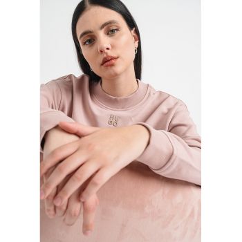 Bluza de trening cu decolteu la baza gatului si maneci cazute