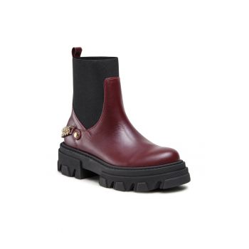 Botine dama -  301549338 - Piele naturala - Visiniu