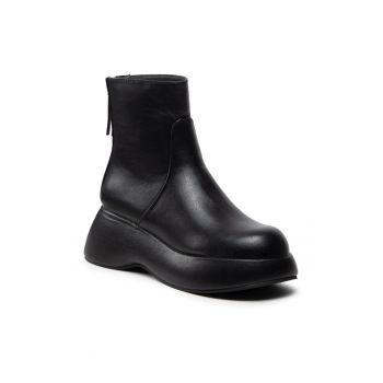 Botine dama -  301704621 - Piele ecologica - Negru