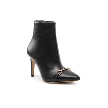 Botine dama -  301727996 - Piele ecologica - Negru