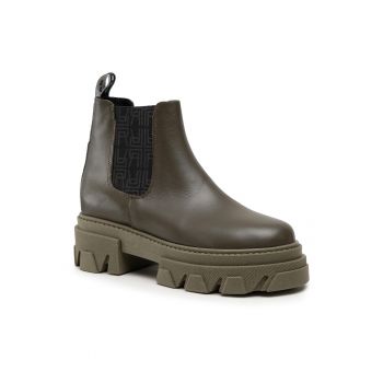 Cizme Chelsea dama -  Piele naturala - Verde