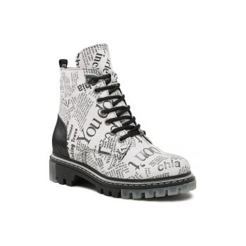 Ghete dama -  209417234 - Piele naturala - Alb