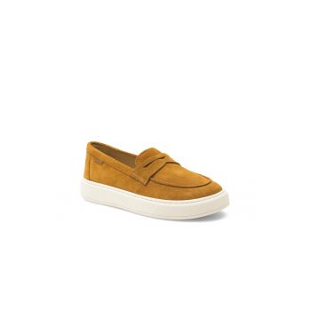 Mocasini copii -  401216 - Piele intoarsa - Maro