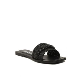 Papuci flip-flop dama -  Piele naturala - Negru - Variante
