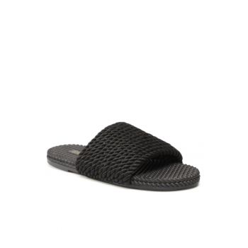 Papuci flip-flop pentru dama -  Textil - Negru