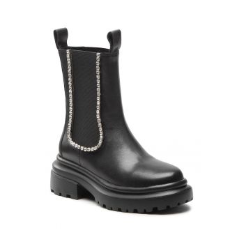 Ghete dama -  301124597 - Piele naturala - Negru