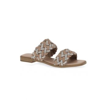 Papuci flip-flop dama -  301925187 - Piele naturala - Maro