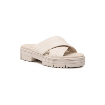 Papuci flip-flop dama -  301925521 - Piele naturala - Alb