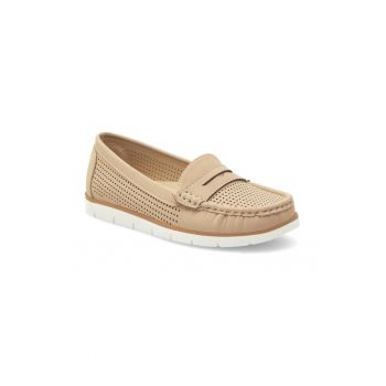 Mocasini dama -  332916 - Piele ecologica - Bej