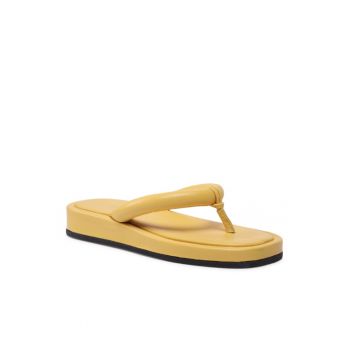 Papuci dama -  300349489 - Piele naturala - Galben