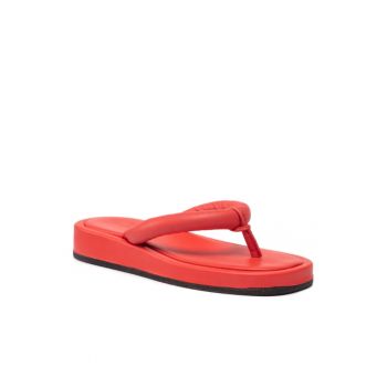 Papuci dama -  300349526 - Piele naturala - Rosu