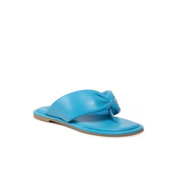 Papuci dama -  300356340 - Piele naturala - Albastru