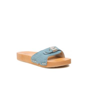 Papuci flip-flop dama  din piele naturala