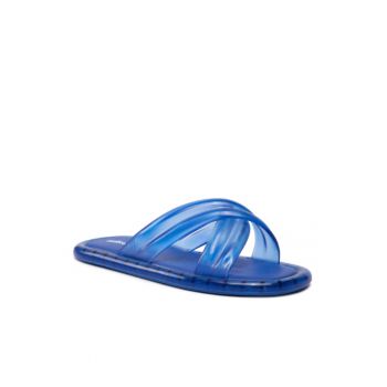 Papuci flip-flop dama -  Textil - Albastru