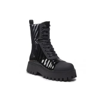 Botine dama -  301728153 - Piele ecologica - Negru