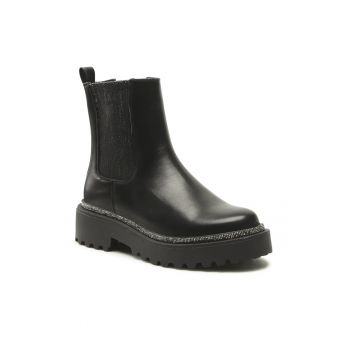 Cizme Chelsea dama -  Piele ecologica - Negru