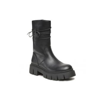 Cizme dama -  Piele ecologica - Negru