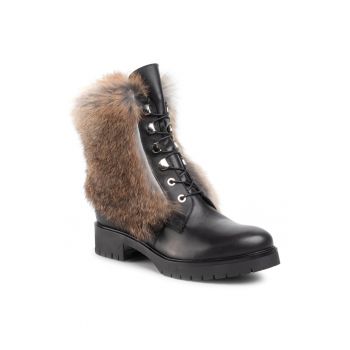 Ghete dama -  206305305 - Piele naturala - Negru de firma originale