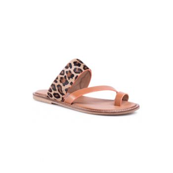 Papuci dama -  Piele naturala - maro -