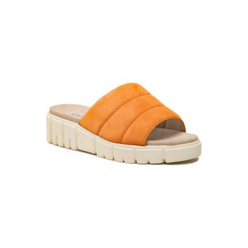Papuci flip-flop dama -  301925729 - Piele naturala - Portocaliu
