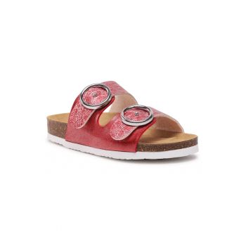 Papuci flip-flop dama -  302050963 - Piele ecologica - Rosu