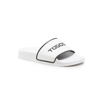 Papuci flip-flop dama -  Textil - Alb