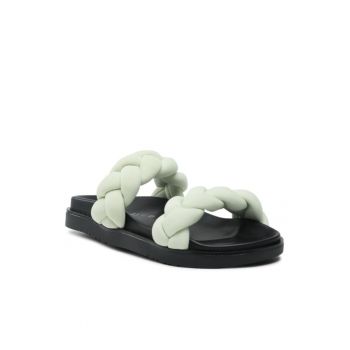 Papuci flip-flop dama -  Textil - Verde
