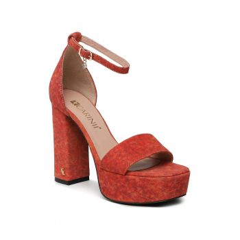 Sandale dama -  302358144 - Piele naturala - Piele nabuc - Rosu