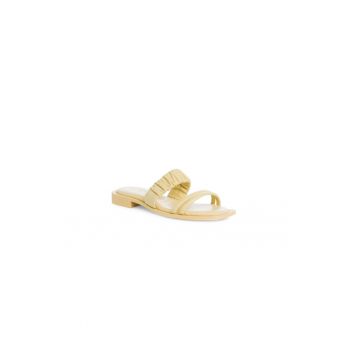 Sandale de dama -  Piele naturala - Galben