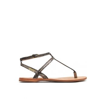 Pantofi dama  304145629 - Piele intoarsa/Piele naturala - Negru/Auriu