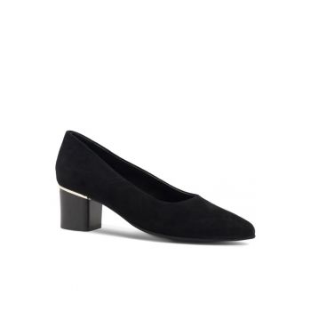 Pantofi sport pentru dama  negri - din piele naturala