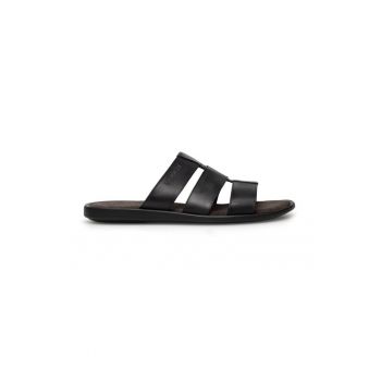 Slapi barbati -  590559 - Piele naturala - Negru