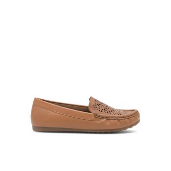 Mocasini dama -  Piele naturala - Maro
