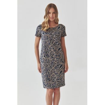 Rochie midi cu model grafic