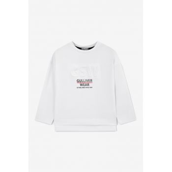 Bluza de bumbac cu imprimeu logo