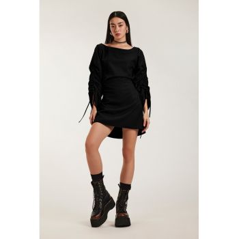 Rochie mini cu maneci cu volane Mocha