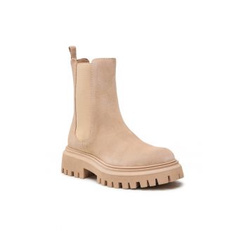 Cizme Chelsea dama -  Piele naturala - Bej