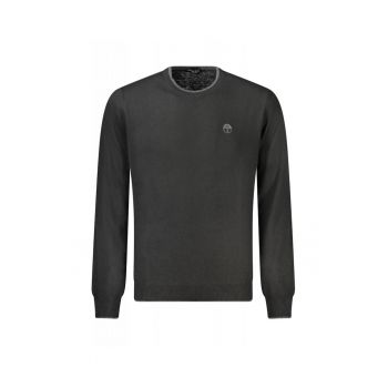 Pulover barbati - cu mini logo brodat - Regular fit -  Negru