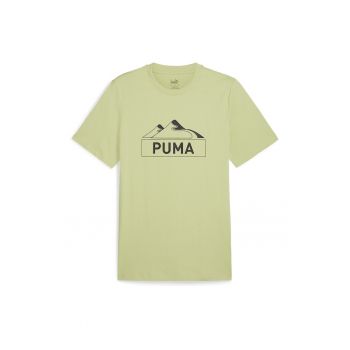 Tricou cu decolteu la baza gatului si logo Open Road