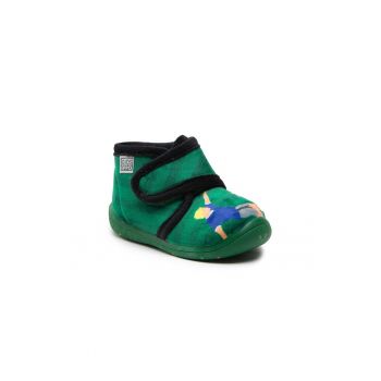 Papuci de casa pentru baieti -  Textil - Verde