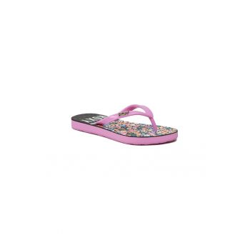 Papuci flip-flop fete -  301819608 - Textil - Roz