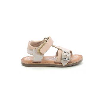 Sandale din piele cu inchidere velcro si catarama
