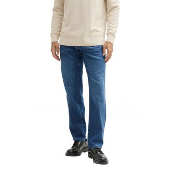 Blugi regular fit cu aspect decolorat