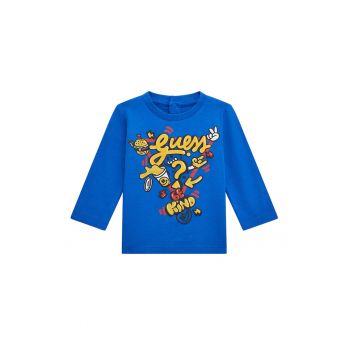 Bluza cu decolteu la baza gatului si imprimeu logo