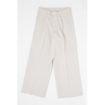 Pantaloni drepti din amestec de bumbac