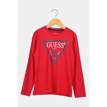 Bluza din bumbac organic cu imprimeu logo