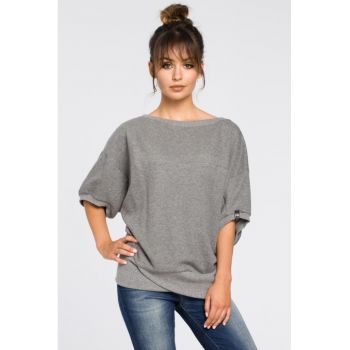 Bluza oversize cu maneci kimono -