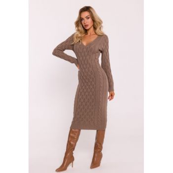 Rochie tricotata cu decolteu in V -  One Sizeqwdxz
