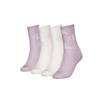 Set de sosete lungi cu imprimeu logo - 4 perechi