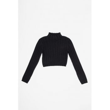 Bluza crop cu striatii